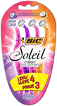 aparelho-de-depilar-bic-soleil-rosa-roxo-e-laranja-leve-4-pague-3-930183-dupla-fita-lubrificante-com-leite-de-coco - Imagem