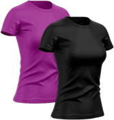 kit-2-camisetas-feminina-dry-basica-lisa-protecao-solar-uv-termica-camisa-blusa - Imagem