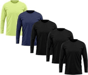 kit-5-camiseta-df-masculina-manga-longa-protecao-solar-uv-50-segunda-pele - Imagem
