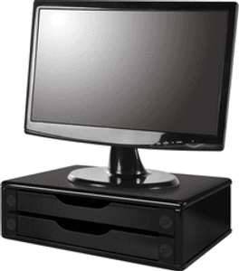 suporte-de-monitor-2-gavetas-mdf-preto-black-piano-souza-cia - Imagem