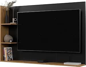 painel-para-tv-50-polegadas-smart-para-sala-quarto-nicho-com-prateleira-berlim-pretonature - Imagem