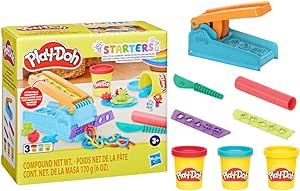 play-doh-massa-de-modelar-starters-kit-inicial-fabrica-divertida-kit-com-3-potes-de-massinha-de-modelar-e-acessorios-para-criancas-acima-de-3-anos - Imagem