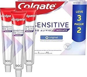 colgate-creme-dental-para-dentes-sensiveis-sensitive-pro-alivio-imediato-original-para-alivio-imediato-da-sensibilidade-nos-dentes-leve-3-pague-2-90g-cada - Imagem