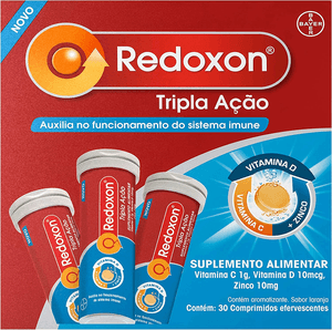 redoxon-tripla-acao-vitamina-c-d-e-zinco-efervescente-redoxon-30-comprimidos - Imagem