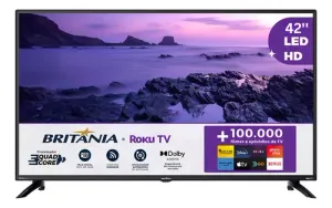 smart-tv-britania-42-btv42g6fr2cp-roku-tv-dolby-audio-hdmi - Imagem