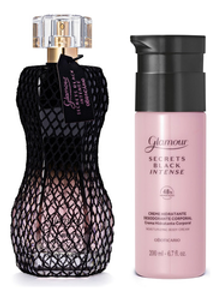 combo-glamour-secrets-black-intense-desodorante-colonia-75ml-creme-hidratante-desodorante-corporal-200ml-e4gm - Imagem