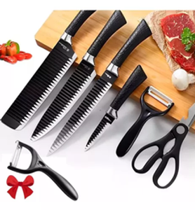 kit-facas-churrasco-em-inox-profissional-6-pecas-cozinha - Imagem