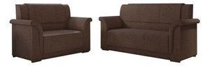 sofa-2-e-3-lugares-italia-marrom-suede - Imagem