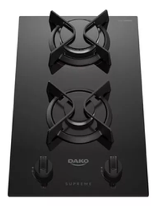 cooktop-dako-supreme-2q-gas-mesa-vidro-temperado-bivolt-preto - Imagem