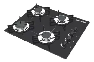 fogao-cooktop-gas-chamalux-4-bocas-ultra-chama-preto-127v220v - Imagem