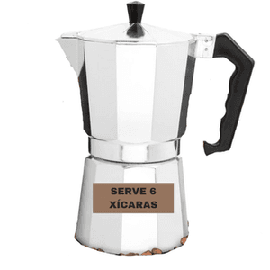 cafeteira-de-fogao-moka-italiana-expresso-aluminio-ate-6-xicaras - Imagem