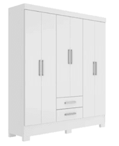 guarda-roupa-casal-6-portas-2-gavetas-alamo-esperesso-moveis-branco - Imagem