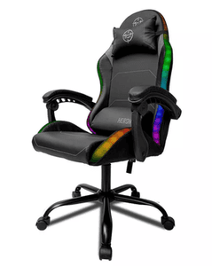 cadeira-de-escritorio-tgt-heron-rgb-tgt-hr-rgb-gamer-ergonomica-preta-com-estofado-de-couro-sintetico - Imagem