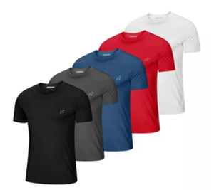 kit-5-camisetas-parvori-dry-fit-academia-esportes-slim-fit - Imagem