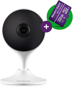 camera-inteligente-interna-compativel-com-alexa-wi-fi-full-hd-im3-c-com-micro-sd-32gb-branco-intelbras - Imagem