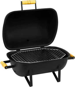 churrasqueira-portatil-movel-pro-tork-texas-usa-grill-mini-bafo-camping-grelha-e-garfo - Imagem