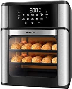 air-fryer-mondial-oven-afon-12l-bi-cor-pretoinox-127v - Imagem