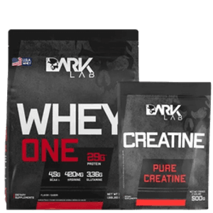 kit-whey-protein-one-refil-900g-creatina-pura-500g-dark-lab - Imagem