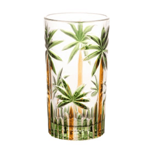 jogo-6-copo-altos-360ml-de-cristal-de-chumbo-palm-tree-handpaint-wolff-28149 - Imagem