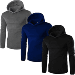 kit-com-03-blusas-moletom-lisa-masculina-feminina-blusa-de-frio-com-capuz-slim-fitness-fashion - Imagem