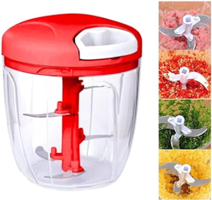 processador-alimento-manual-grande-5-laminas-inox-900ml-vermelho - Imagem