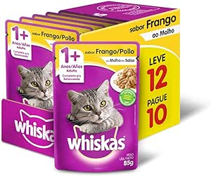 racao-umida-whiskas-sache-frango-ao-molho-para-gatos-adultos-leve-12-pague-10 - Imagem