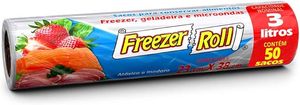 saco-para-alimentos-freezer-roll-3-litros-transparente-rolo-com-50-sacos-cada - Imagem