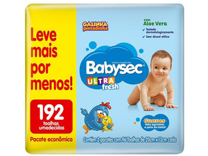 toalha-umedecida-babysec-ultrafresh-galinha-pintadinha-192-unidades - Imagem