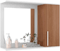 armario-espelheira-banheiro-space-com-porta-brancoripado - Imagem