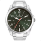 relogio-de-pulso-technos-masculino-2115mys1v-com-pulseira-de-aco-inoxidavel-fundo-verde - Imagem