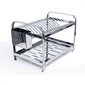 escorredor-de-aco-inox-16-pratos-com-porta-talheres-inox - Imagem