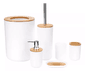 kit-banheiro-luxo-conjunto-completo-6pcs-bambu-com-lixeira - Imagem