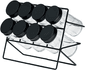 conjunto-8-potes-de-vidro-para-temperos-e-suporte-em-metal-preto-lyor - Imagem