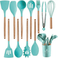 kit-12-utensilios-de-cozinha-em-silicone-e-cabo-de-madeira-mixtou - Imagem