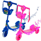 patinete-infantil-luz-de-led-3-rodas-com-cesto-rosa-ou-azul-just-fun - Imagem