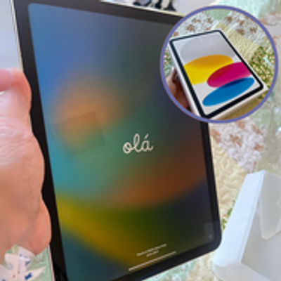 iPad da Apple (10a geração): Com chip A14 Bionic, tela Liquid Retina de 10,9 polegadas, 64 GB Wi-Fi 6 + rede celular 5G, câmera frontal de 12 MP, câmera traseira de 12 MP, Touch ID – Rosa