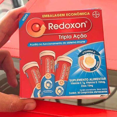 Redoxon Tripla Ação Com Vitamina C, Vitamina D E Zinco, 30 Comprimidos Efervescentes Sabor Laranja