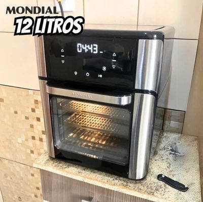 Air fryer Mondial Oven AFON-12L-BI cor preto/inox 127V