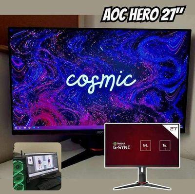 Aoc Hero 27" - Monitor Gamer, 144hz Ips 1ms G-sync Compatible 27g2, Preto