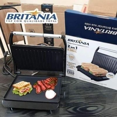 Sanduicheira E Grill Britânia Bgr27i Press 2 Em 1 850w 220v