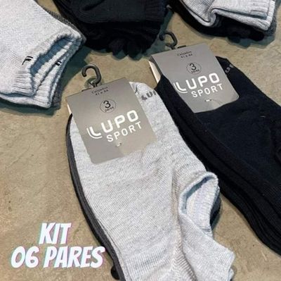 Kit 6 Pares Meias Lupo Soquete Cano Baixo Original