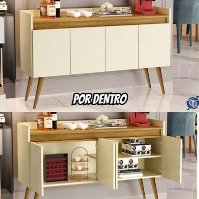 Buffet Lux 4 Portas Pés Palito - Diversas Cores - JM Casa dos Móveis