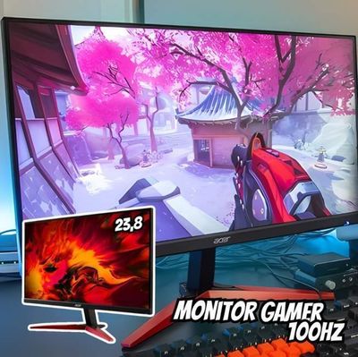 Monitor Gamer 100hz 1ms Acer Nitro Series Kg241y Ebii 23,8" Full Hd Ips Hdmi Freesync Um.qx1aa.e02