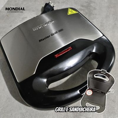 Sanduicheira Mondial, Master Grill Inox, 110v, Preto, 750w - S-20