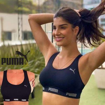 Top Puma Fitness Sem Bojo Nadador Poliamida Feminino