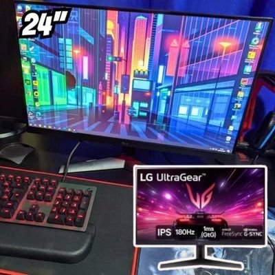 Monitor Gamer Lg Ultragear 24" Full Hd, Ips, 180hz, 1ms, Displayport E Hdmi, Nvidia G-sync , Amd Freesync?, Hdr10, Srgb 99% - 24gs60f-b