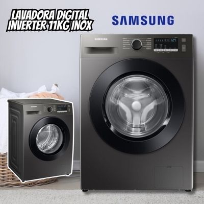 Samsung Lavadora Digital Inverter WW11T Inox 11kg 110V/220V