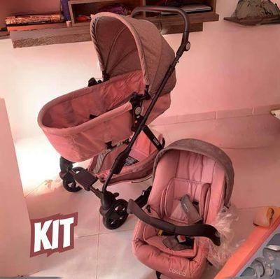 Cosco Kids, Travel System Poppy Trio, Rosa Mescla