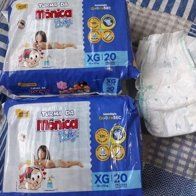 Fralda Turma da Mônica Baby Jumbo XG 20 Unidades