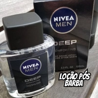 NIVEA MEN Loção Pós Barba Deep 100ml - Atua na recuperação da pele, ação antibacteriana, fórmula com carvão ativado, textura líquida